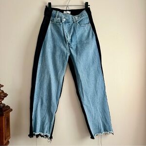 Oak + Fort •‎ Crossover Front Two-Tone Jean